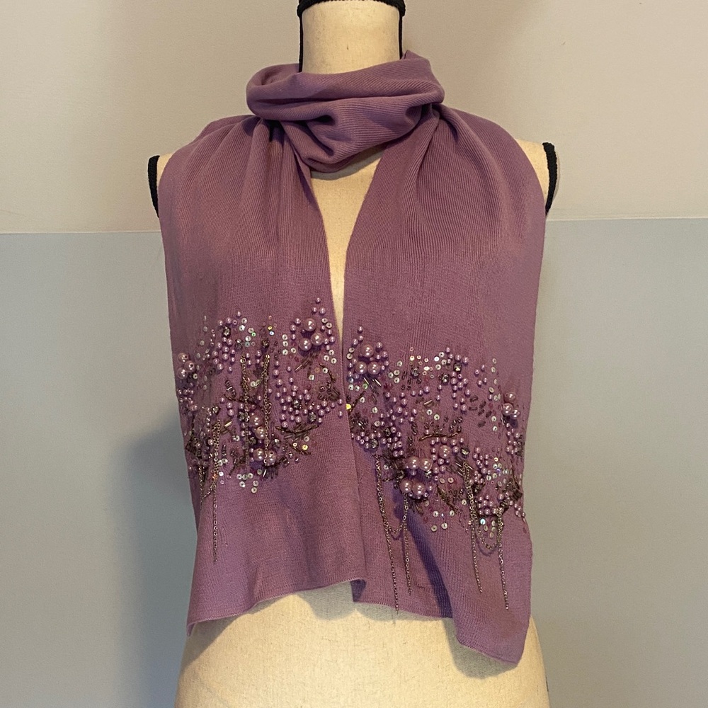 Vintage Betsey Johnson Bejeweled Scarf